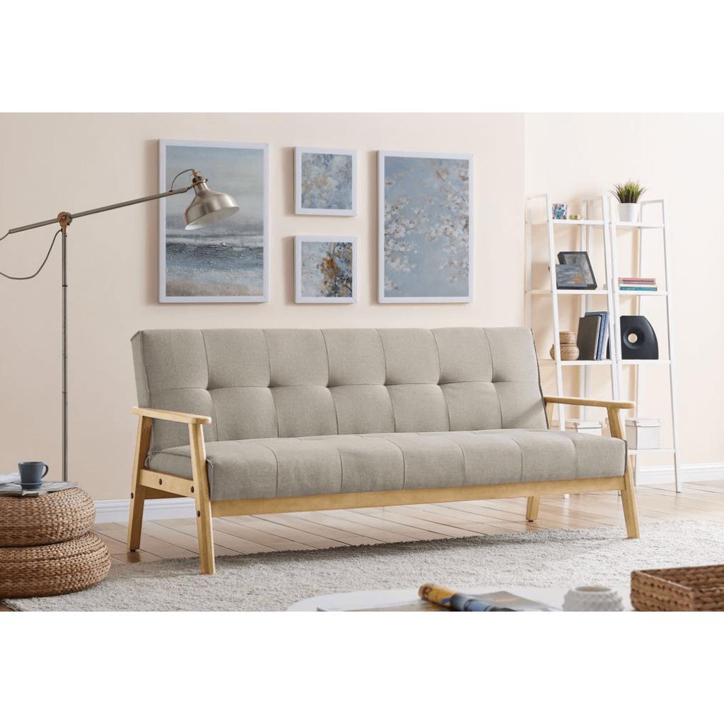 Langford Sofa bed with Oak colour wood